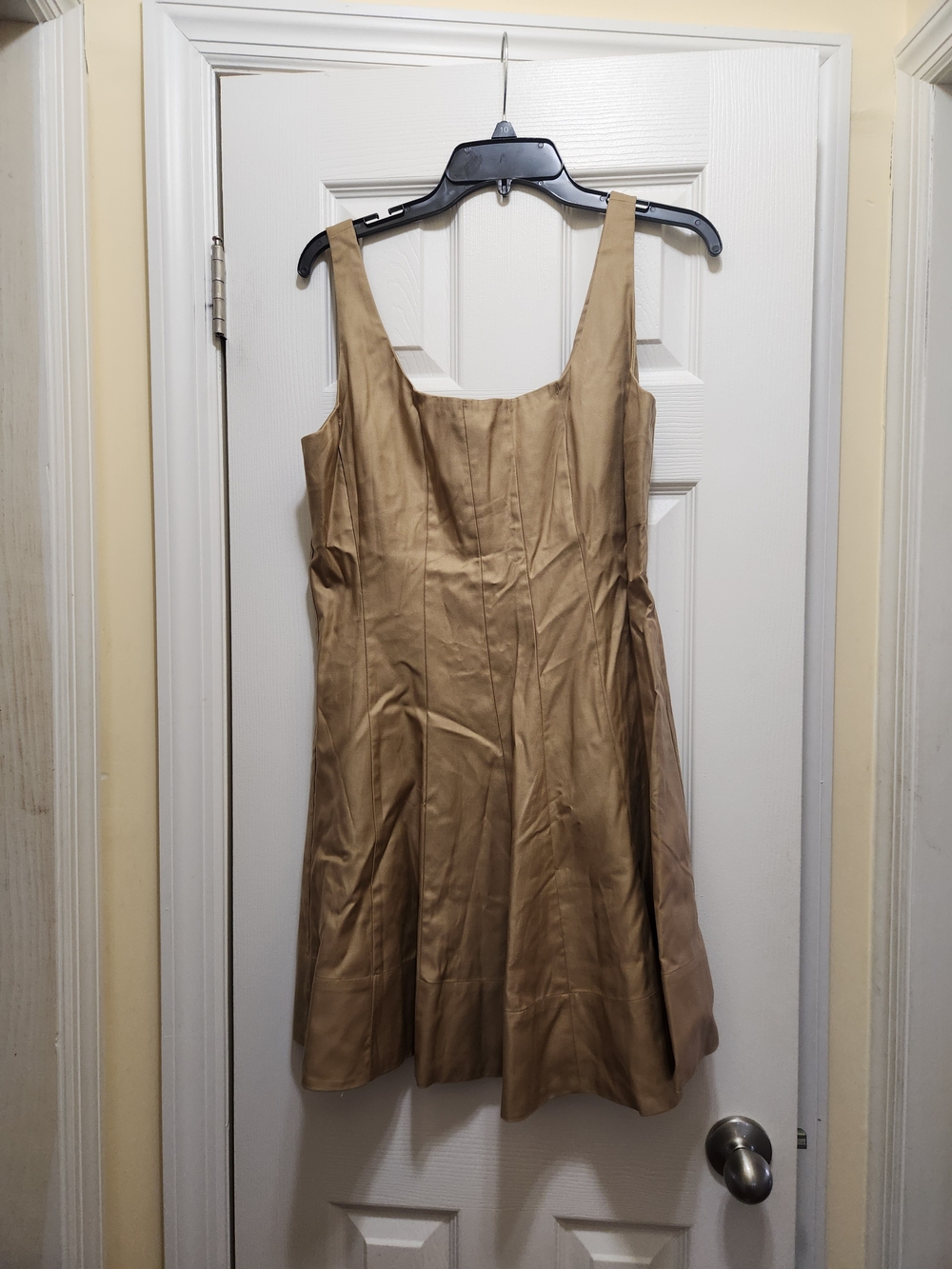 Banana Republic Sleeveless Tan Fit-and-Flare Mini Dress